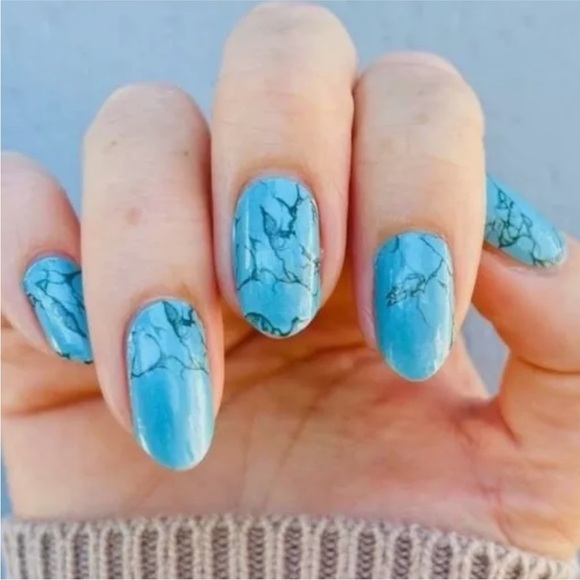 *Retired* Color Street: Mojave Turquoise | Southwestern Blue Stone Marble Frost - Picture 8 of 16